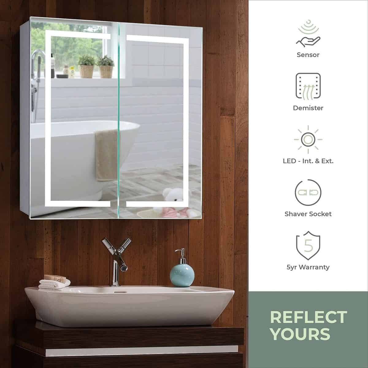 Neue Design Carina Led Illuminated Bathroom Mirror Cabinet 3