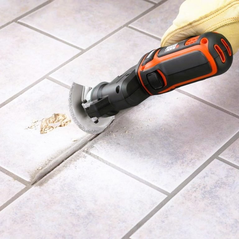 Getting rid of grout using a Oscillating Multi tool 788