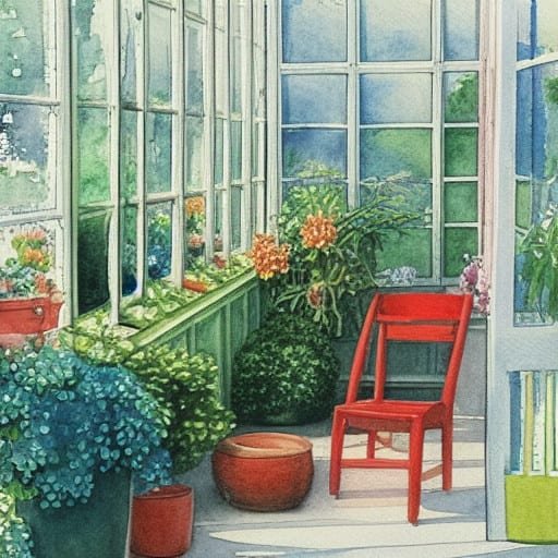 An inviting conservatory scene