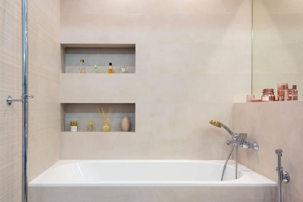 a photo of a shower bath, offering the best of both showering and bathing experiences