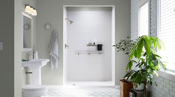 Spacious and accessible walk-in shower, exemplifying modern and inclusive bathroom design
