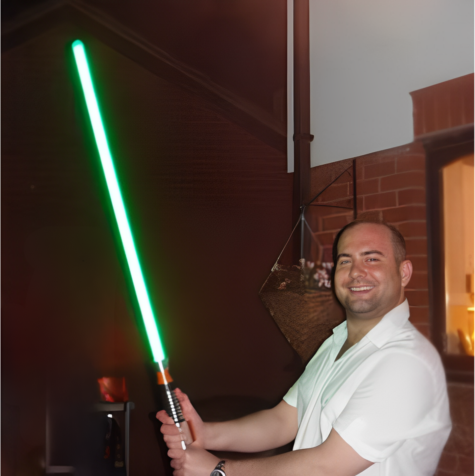 Jonathan Gaze with a light saber e1701639424991