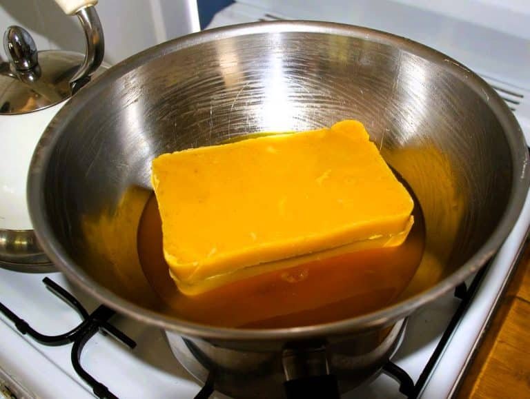 melting the beeswax